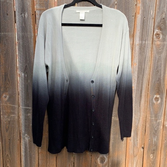 CHARLOTTE RUSSE black to grey ombré sweater - Picture 6 of 6